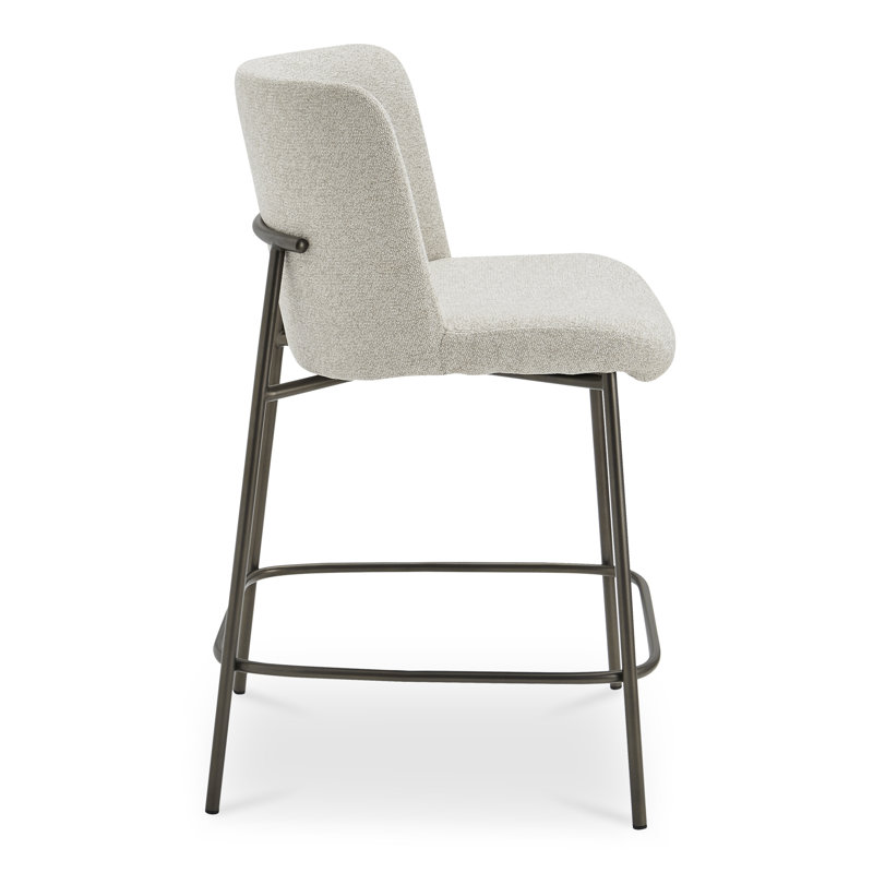 Early Upholstered Stool, Counter Stool (26.4" Seat Height), Beige Polyester