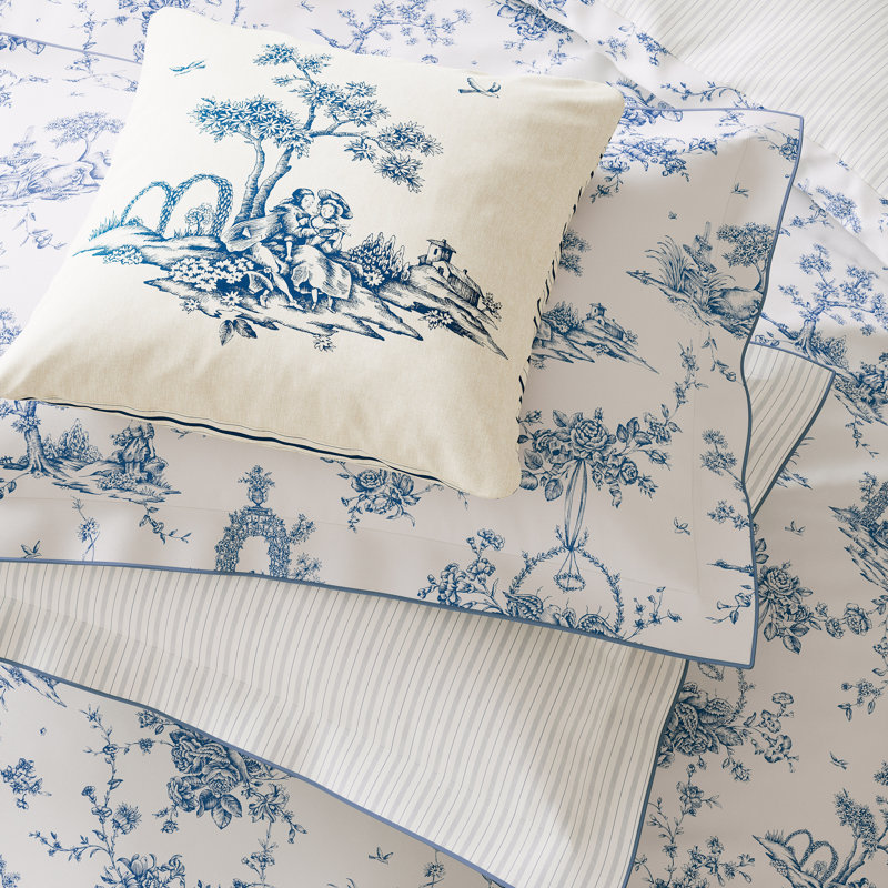 Garden Of Love Cotton Floral Bedding with Pillowcases, Single Dovet Cover + 1 Oxford Pillowcase