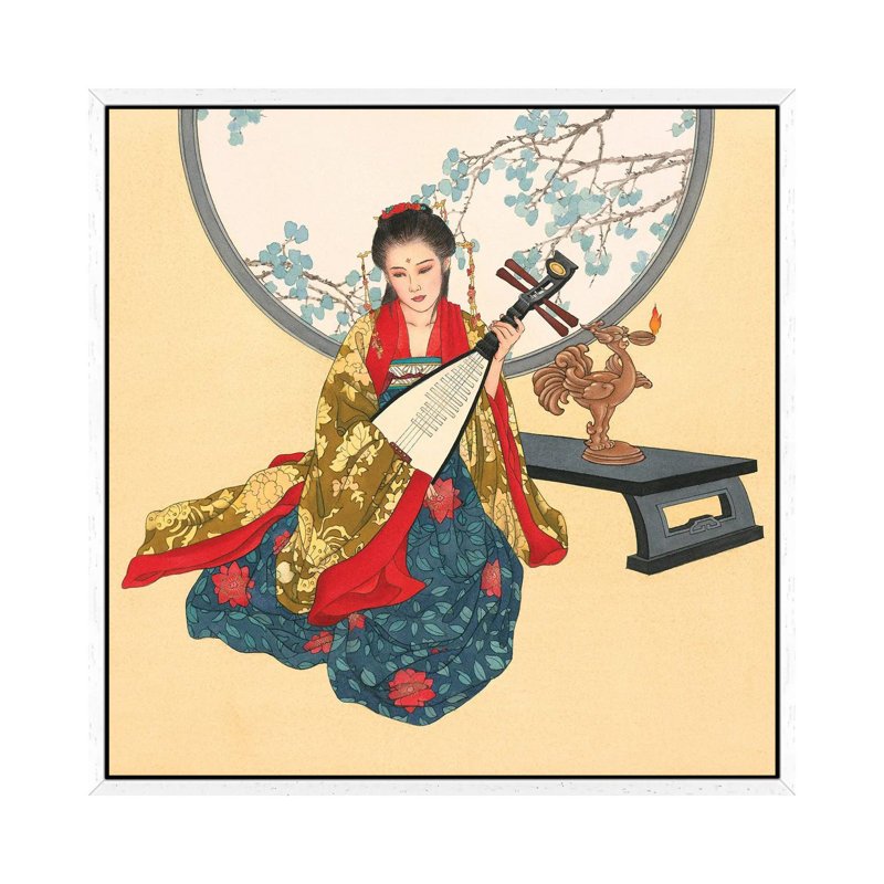 Love Song - Painting on Canvas, 66.04 cm H x 66.04 cm W, White Framed