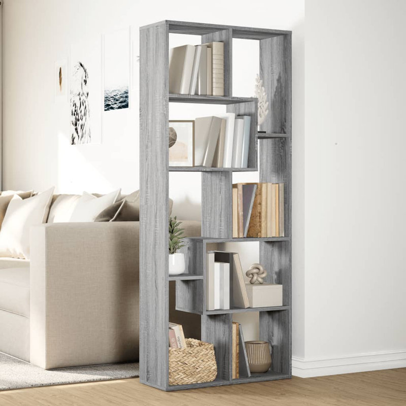 Parkerville 161.5cm H x 67cm W Bookcase, Grey Sonoma