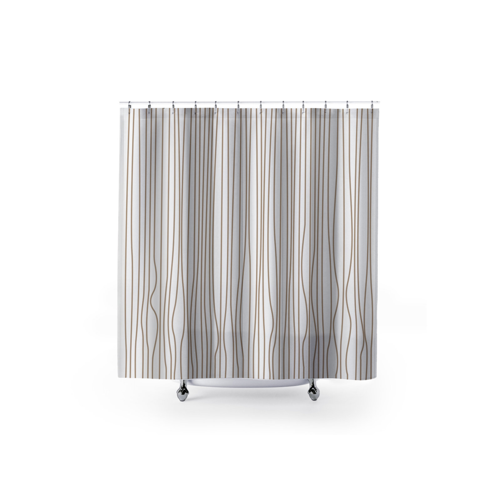 Coco Polyester Shower Curtain, Beige
