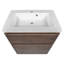 Ensemble de meuble-lavabo autoportant simple 31,3 po avec plateau en céramique et miroir Lonette-1726149222