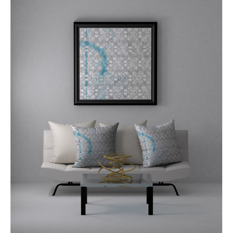 Abstract Throw Pillow, 24" H x 24" W