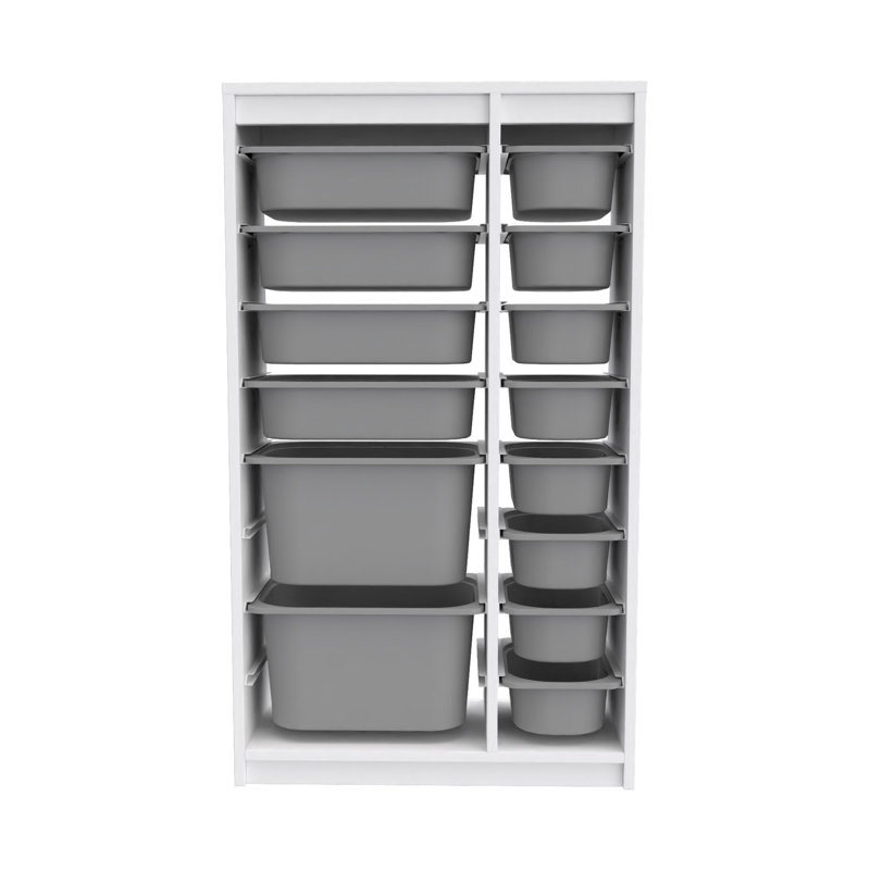 Armoire polyvalente moderne | 100% panneau de particules enduit de mélamine, épaisseur: 0,7 pouce | Comprend de nombreuses tablettes, des pieds en plastique et une conception murale | Parfait pour le bureau à domicile, le salon ou les solutions de rang