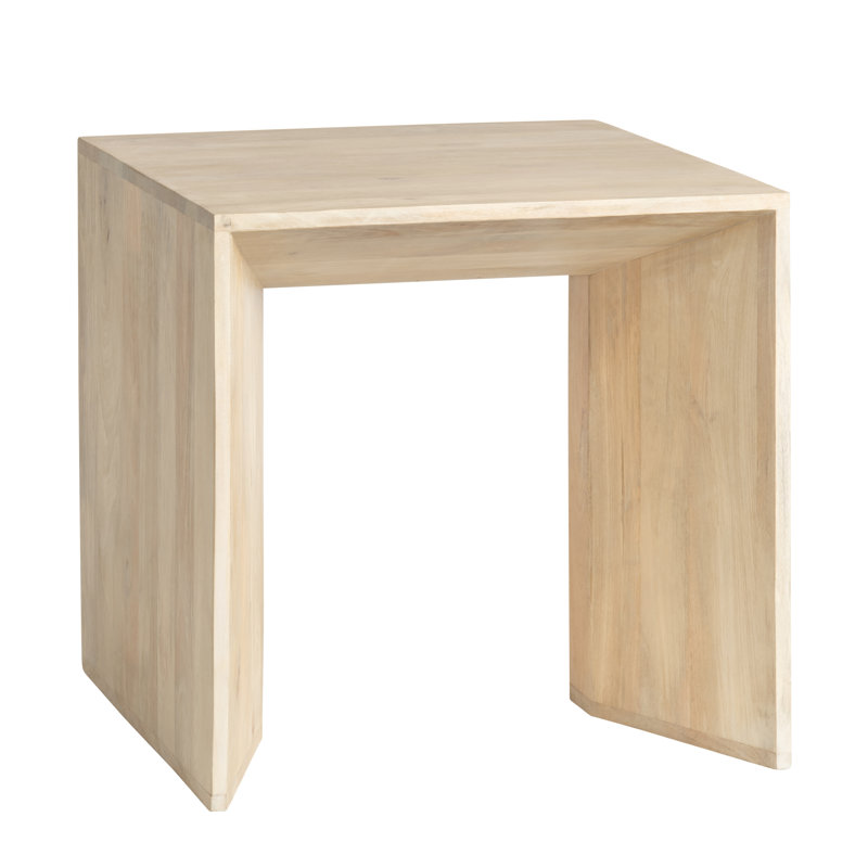 Homestead Brown Bleached Solid Wood Square Accent_End Table