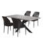 Ensemble de salle à manger de cuisine, table de salle à manger extensible avec chaises rembourrées-320327890-276348222