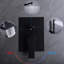 Système de douche mural pour salle de bain avec robinet équilibré et valve de pluie noire matte de 10 pouces