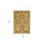 Tapis tissé à la machine 3 pi x 5 pi à motif floral jaune et rouge