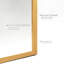 Miroir de salle de bain arqué 20X30 pouces doré - cadre en alliage d'aluminium