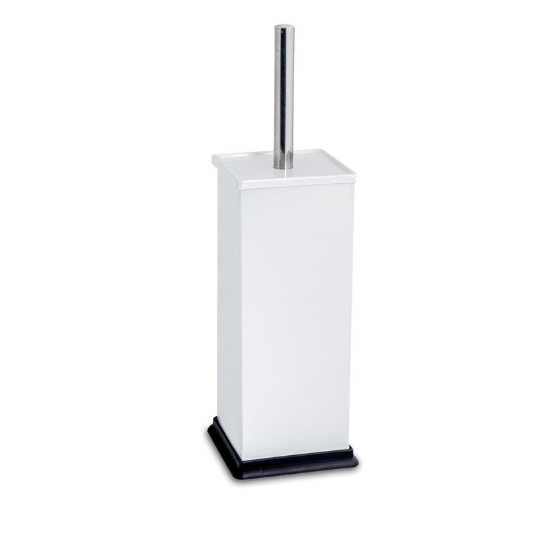 Harbour Housewares Square Toilet Brush and Holder, White