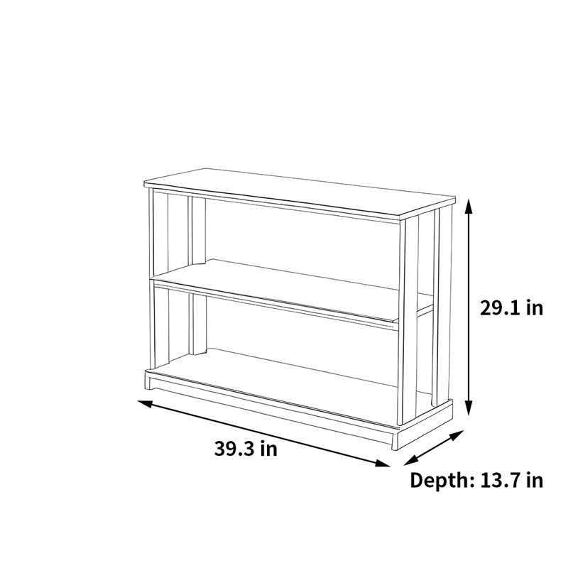 Bibliothèque de haute qualité et bien conçue, (2 tablettes) H 29,1 po x l 39,3 po x P 13,7 po