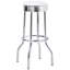 Table de bar ronde Midge White 3 avec fonction pivotante, base en métal, plateau en bois, mobilier de salle à manger des années 1950, tabourets sans dossier en stratifié, tablier, Ambiance