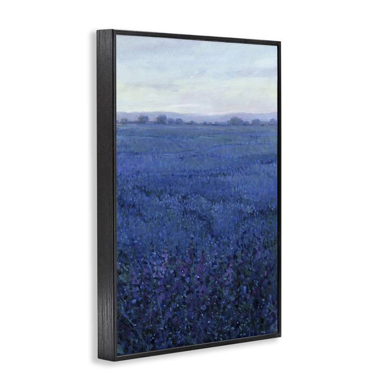 Vaste champ bleu, art de la giclée encadrée par Tim Ottoole, H 18 po x l 12 po, Giclée encadrée noir minuit
