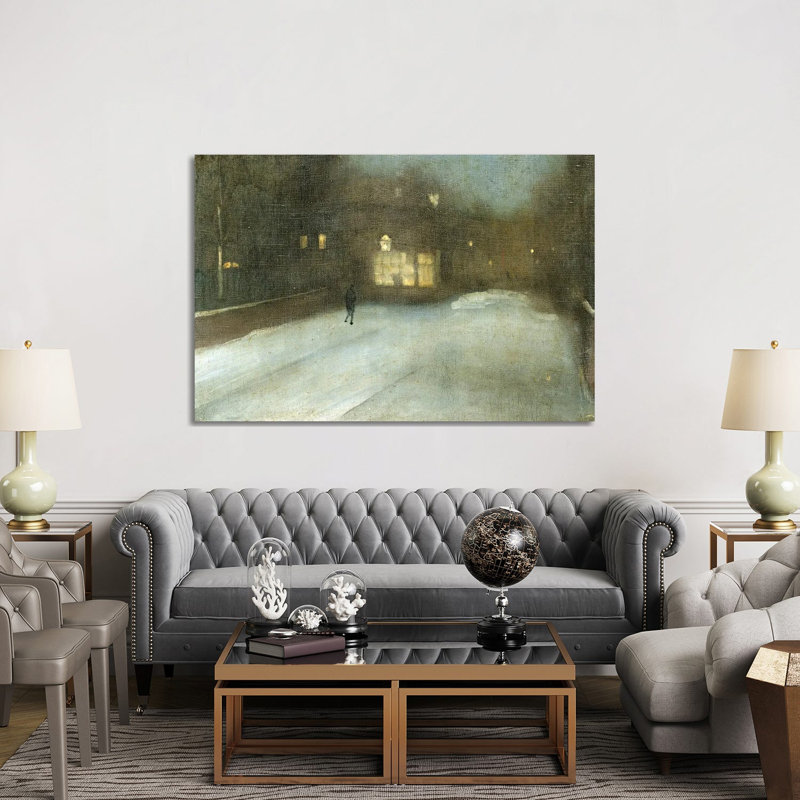 Nocturne Grey And Gold Chelsea Snow by James Abbott McNeill Whistler - 1 Piece Wall Art on Canvas, Does Not Apply