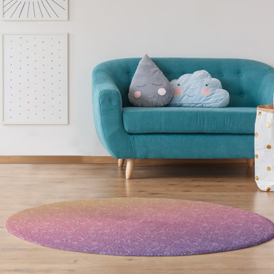 Tapis zone rose dégradé