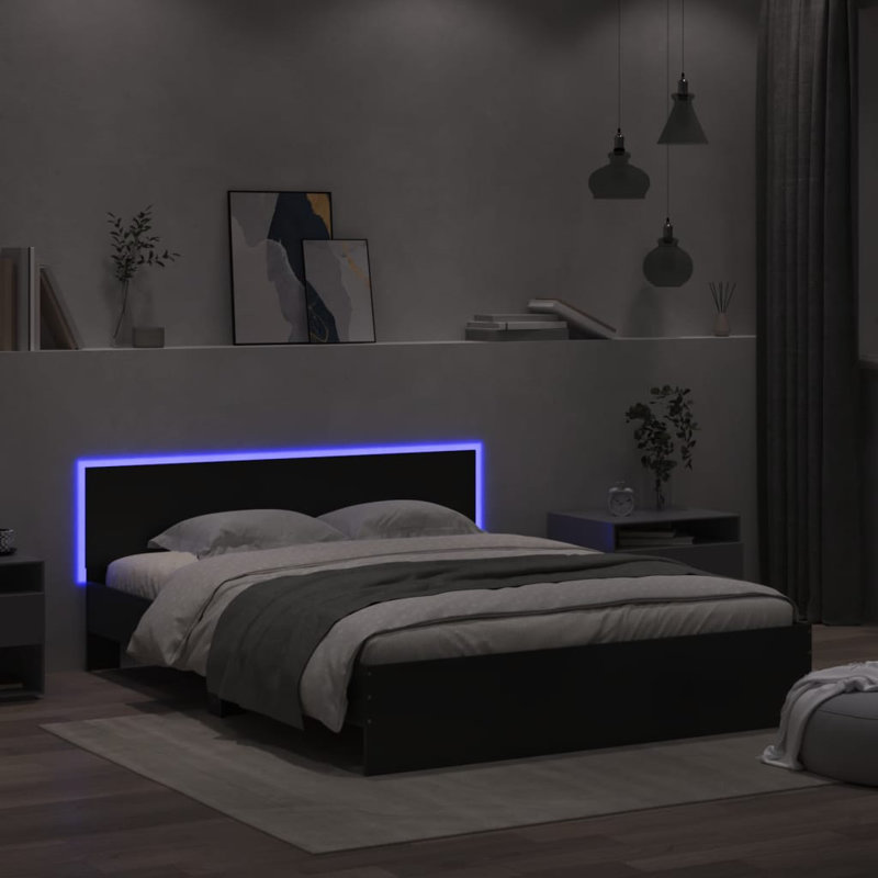 Siman Bed, Kingsize (5'), Smoked Oak