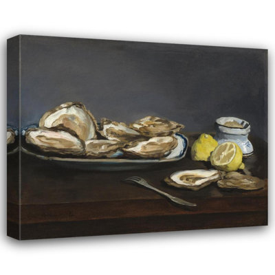 "Oysters" par Édouard Manet - Toile tendue avec châssis