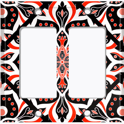 Patterned 2 - Gang Rocker Standard Wall Plate