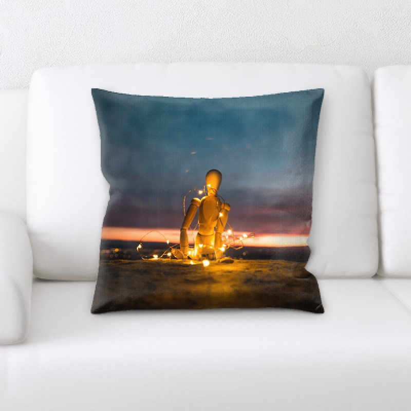 Housse et insert de coussin carré Statue