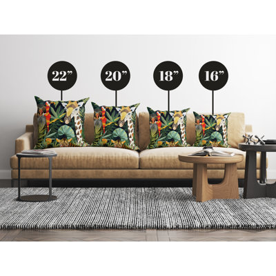 Pastel Jungle Reversible Pillow Cover