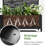 Arch Metal Planter Box with Trellis with Wheels-1181567640
