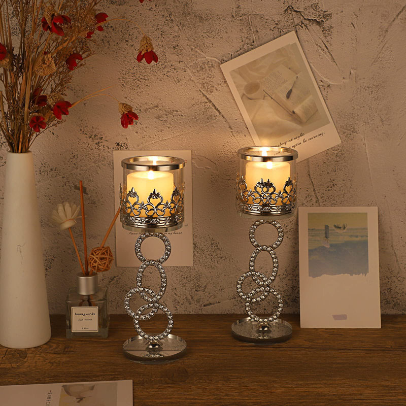 Veyo Crystal Tabletop Candlestick