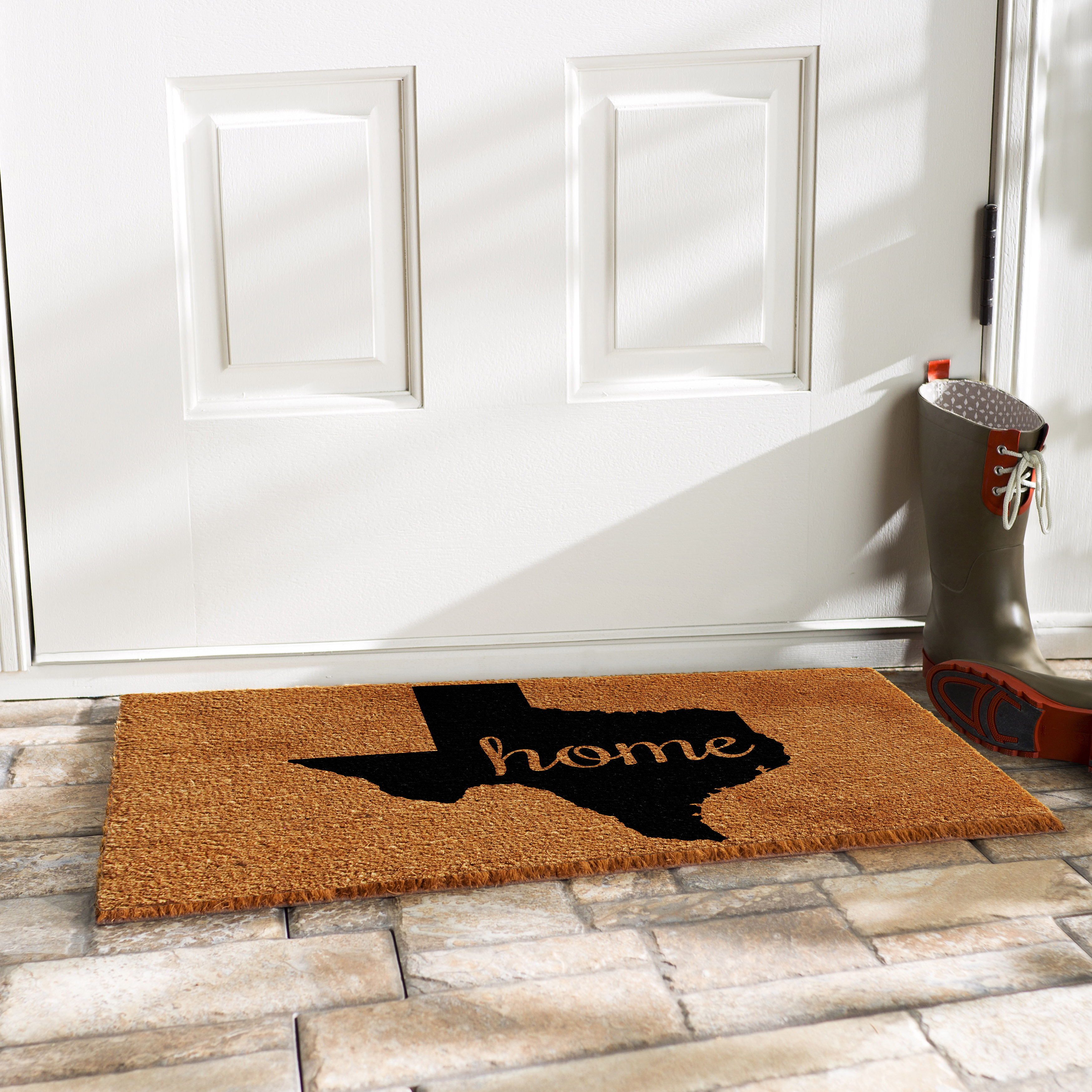 Lodewyk Decorative Non-Slip Indoor Outdoor Door Mat Latitude Run Color: Black, Mat Size: 17 W x 30 L