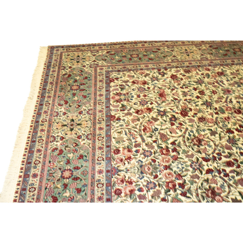 Tapis rectangulaire en laine noué à la main