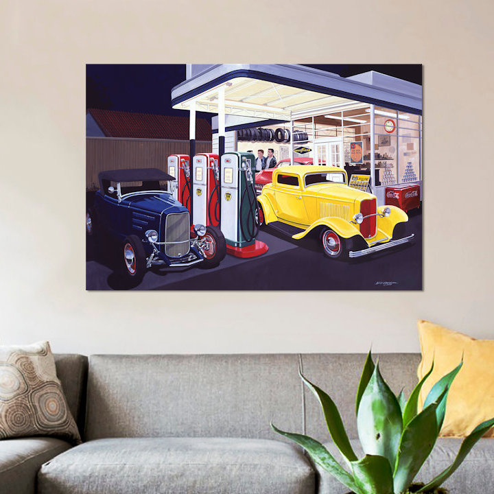 «Deuce Service Garage», impression sur toile, H 40 po x l 60 po x P 1,5 po, Toile tendue