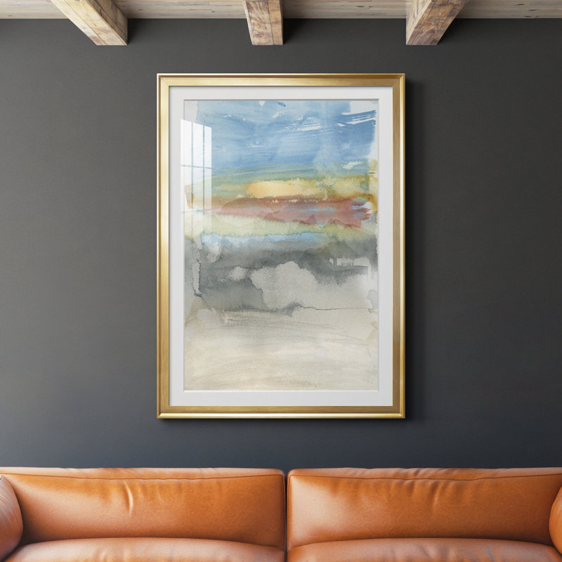 High Desert Sunset I - peinture encadrée, H 26,5 po x l 36,5 po x P 1,5 po, Or