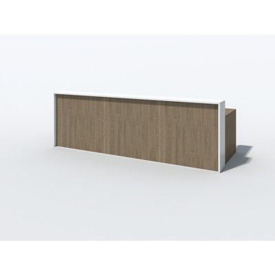 2 Person Rectangle Synthetic Laminate Reception Desk