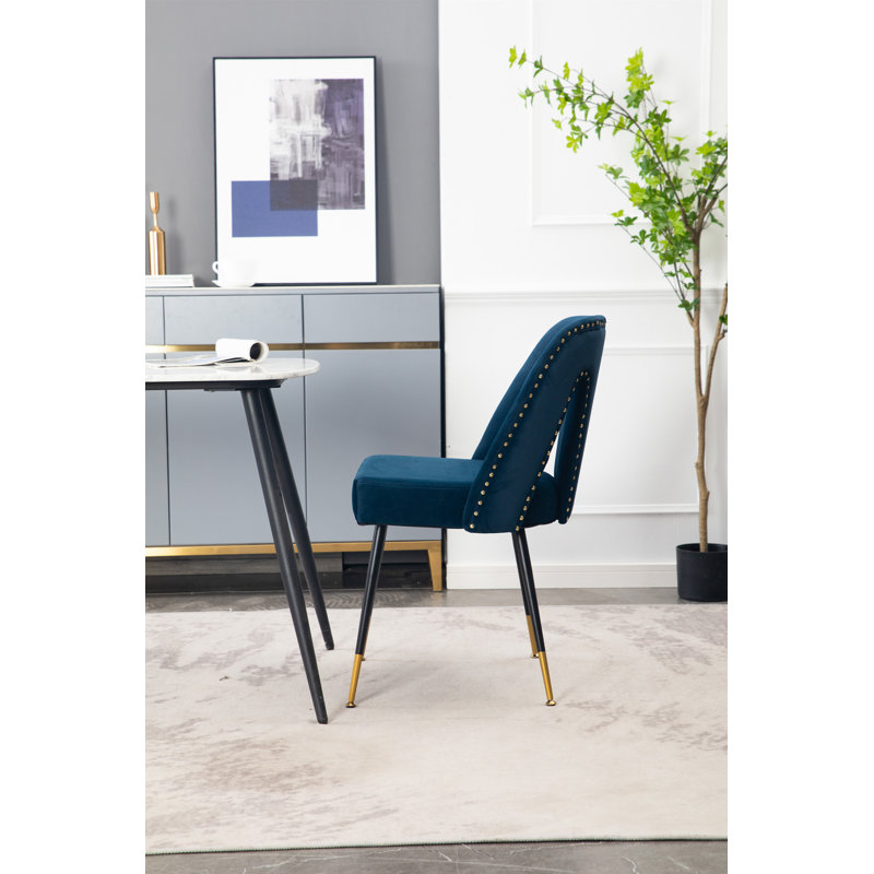 Hecht Fabric Upholstered Dining Chairs, Green