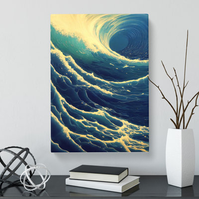 Seascape Ocean Futuristic - Wrapped Canvas
