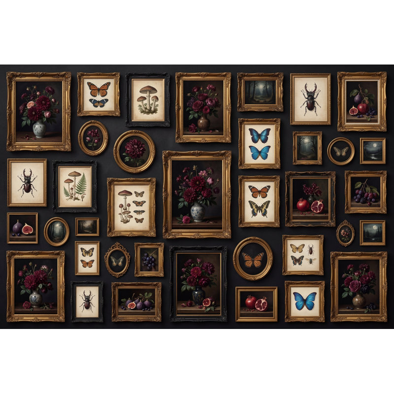 Décoration murale Moody Victorian, 140 po x 108 po, Peler et coller