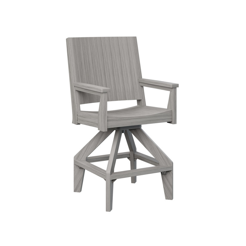 Chaise de bar Berlin, Bois flottant gris, 25.5"