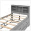 Base de lit en bois de pin massif avec ports USB et tiroirs spacieux, idéale pour les petits espaces et la vie moderne.-173151279-173151272