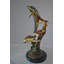 Dolphin With Three Turtles Bronze Statue Fountain - Size: 23"L X 22"W X 35"H.
