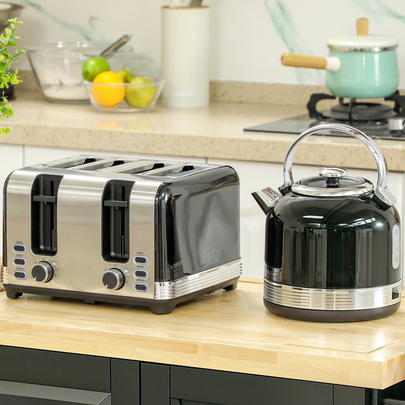 Kettle and Toaster Set, Black