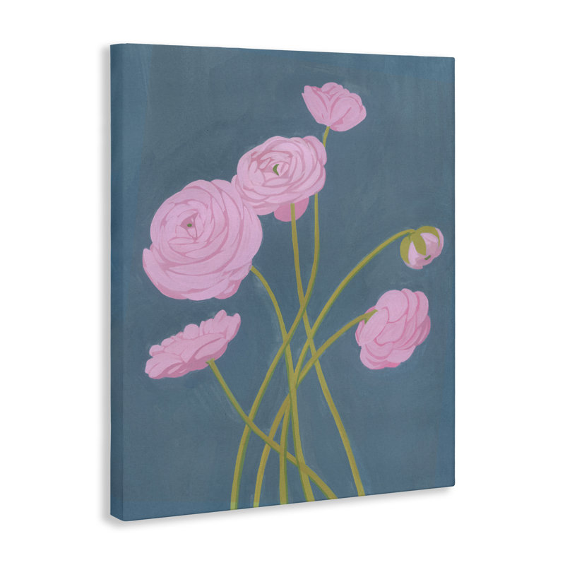 Toile botanique «Dusty Posies», conception par Grace Popp, H 48 po x l 36 po