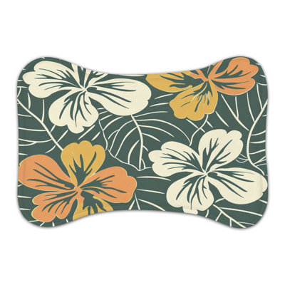 Tropical Prints - 1 Piece Bone Shape Feeding Mat