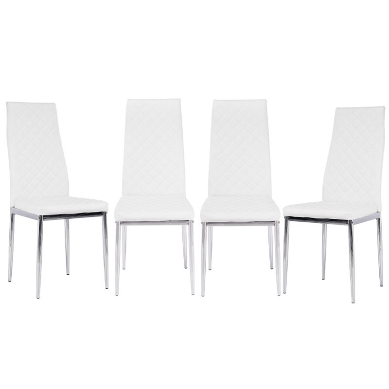 Swart 45cm H Upholstered Side Chair in White