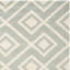 Tapis gris / ivoire en laine touffeté à la main à motif géométrique Ellicott-29185230