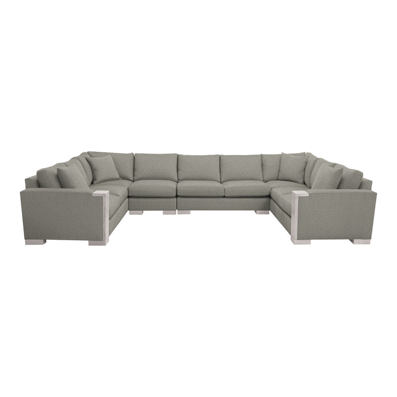 Michael Weiss 4-Piece Abingdon Sectional, Tuck Graphite, Dove Gray