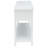 Rectangular Console In White With 2 And Shelf Storage Table Open