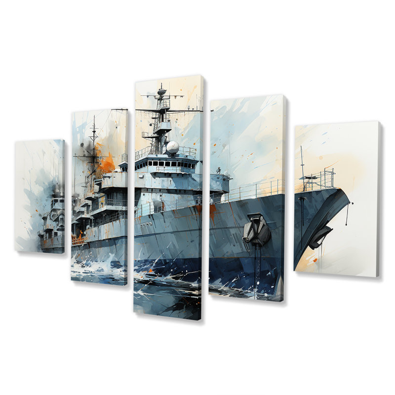 Marine armée, bateau, frégate II - ensemble de décoration murale militaire