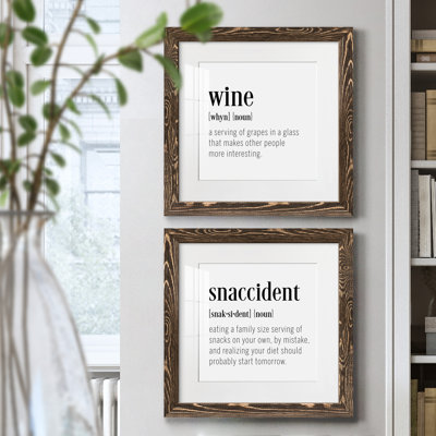 " Wine Definition " 2 - Pieces