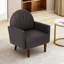 Fauteuil rembourré en similicuir avec pieds en bois 1pc-133752143