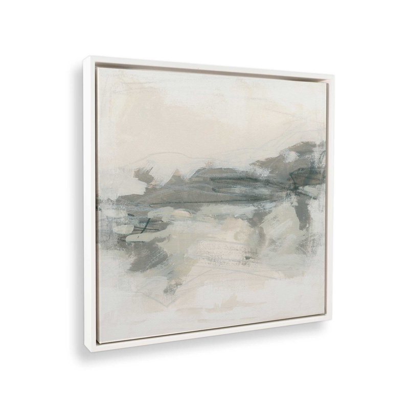 «Soft Lines Of Memory II», H 12,75 po x l 12,75 po, Blanc opaque