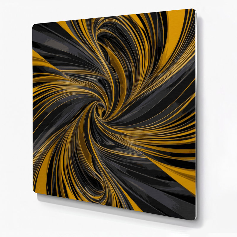 Art mural noir Op Art 69, H 8 po x l 8 po