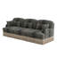 Canapé modulaire 100 po à imprimé léopard, bord gland, conception ergonomique, assemblage facile, siège profond pour le salon-520685569